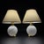 Classic of italian design — pair of swirl table lamps. Made of murano glass in the 1970s. Original vintage handcrafted...