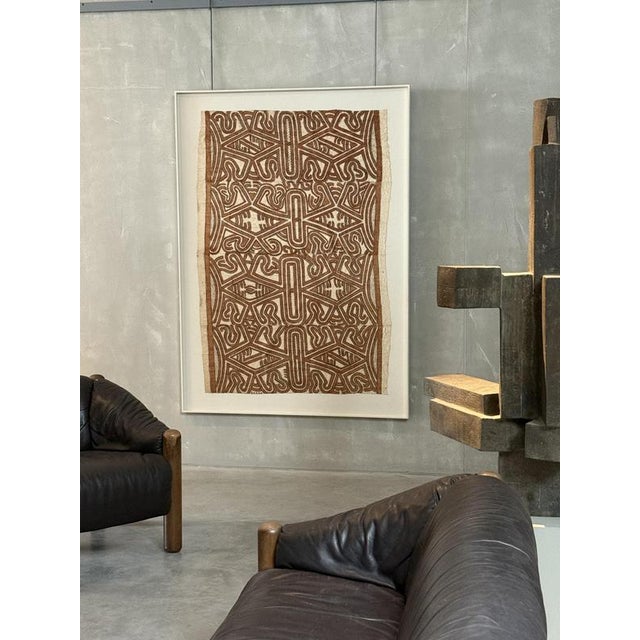 Vintage Mounted Tapa Cloth #1, 1950s For Sale - Image 10 of 10