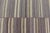 Textile Elegant Vintage Turkish Kilim Rug With Mauve and Yellow Stripes 9'6 X 11'0 For Sale - Image 7 of 10
