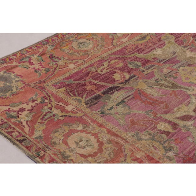 Contemporary Rug & Kilim’s Modern Classics Rug in Soft Fuschia and Gold Traditional Medallion For Sale - Image 3 of 8