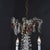 1930s Antique French Louis XIV Style Brass & Crystal 6 Light Chandelier C1930 For Sale - Image 5 of 11