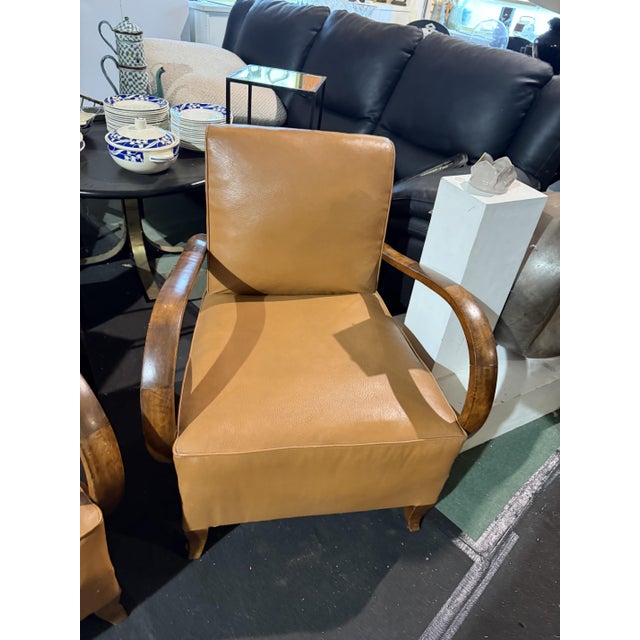 1940s Art Deco Bridge Chairs with Moustache Detail, 1940s, Set of 2 For Sale - Image 5 of 6