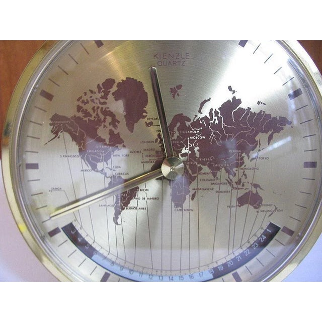 Metal Kienzle World Clock by Heinrich Möller for Kienzle International, 1970s For Sale - Image 7 of 18
