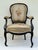 Pair of Antique 19th Century Ebonized French Fauteuils W/Original Needlepoint Upholstery For Sale - Image 4 of 11
