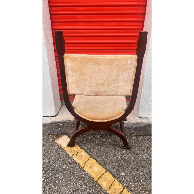 1930s 1930s Italian Renaissance Style 'Savonarola' Armchair For Sale - Image 5 of 10