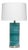 Coastal Style Turquoise Glass Casey Table Lamp For Sale