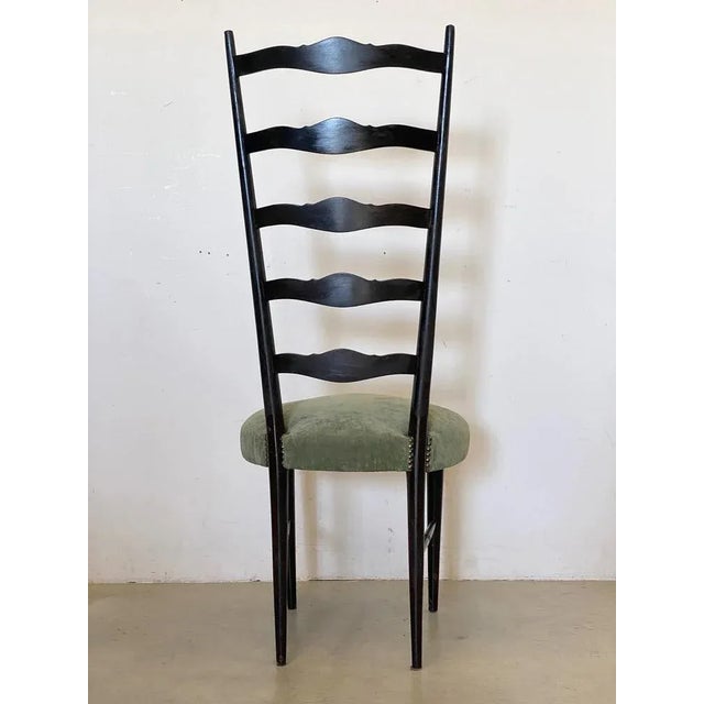 Textile Lacquered Wooden Chairs, 1960s, Set of 4 For Sale - Image 7 of 11