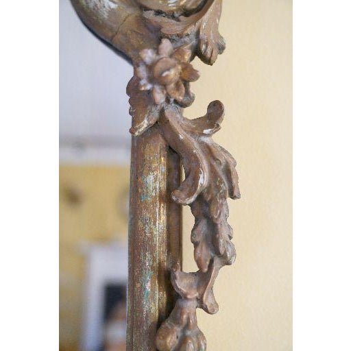 18th Century Italian Rococo Giltwood Wall Mirror, C. 1750 For Sale - Image 4 of 4