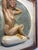 Shabby Chic Vintage Mid-Century Wood Female Figure Relief Sculpture For Sale - Image 3 of 11