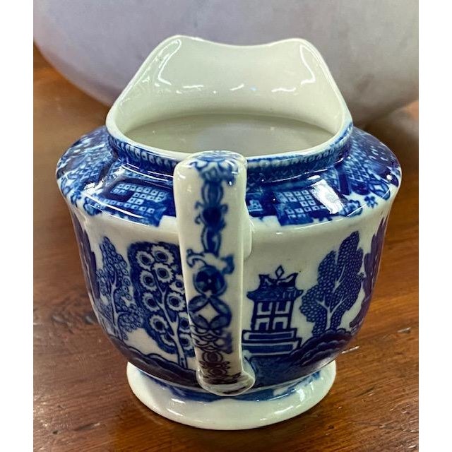 Antique Blue Willow Creamer Chairish