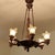 Exceptionnal Art Deco pendant light from the 1920s, fully rewired, featuring a burnished bronze and gun metal color brass...