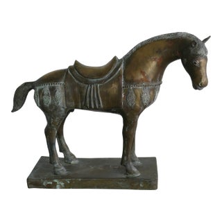 Early 20th Century Chinese Bronze Horse Sculpture For Sale