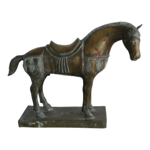 Early 20th Century Chinese Bronze Horse Sculpture