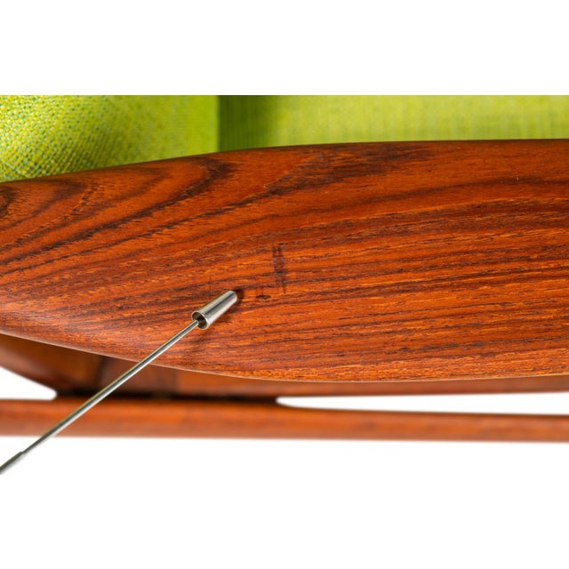 Kandidaten Three Seater Sofa in Lime Green Fabric by Ib Kofod-Larsen for Olof Person, Denmark, Circa 1960's For Sale In Orlando - Image 6 of 13