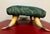 Wood Antique Victorian Western Steer Horn Footstool/Ottoman in Forest Green For Sale - Image 7 of 18