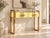 Metal Italian Console Table in Butter Yellow Murano Glass and Brass from Justfurnituress SRL For Sale - Image 7 of 10