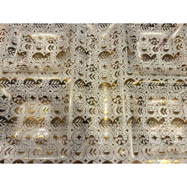 Glass Vintage XL Georges Briard Glass Serving Tray For Sale - Image 7 of 10