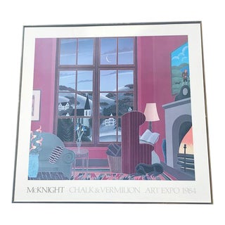 Thomas McKnight "Chalk and Vermilion" Original Gallery Poster, 1984 For Sale