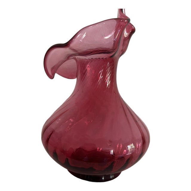Vintage Fenton Cranberry Jack in the Pulpit Pilgrim Art Glass decor For Sale