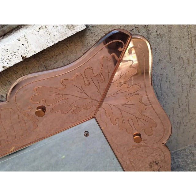 1950s Vintage Mirror in Pink Glass by Gio Ponti, 1950s For Sale - Image 5 of 8