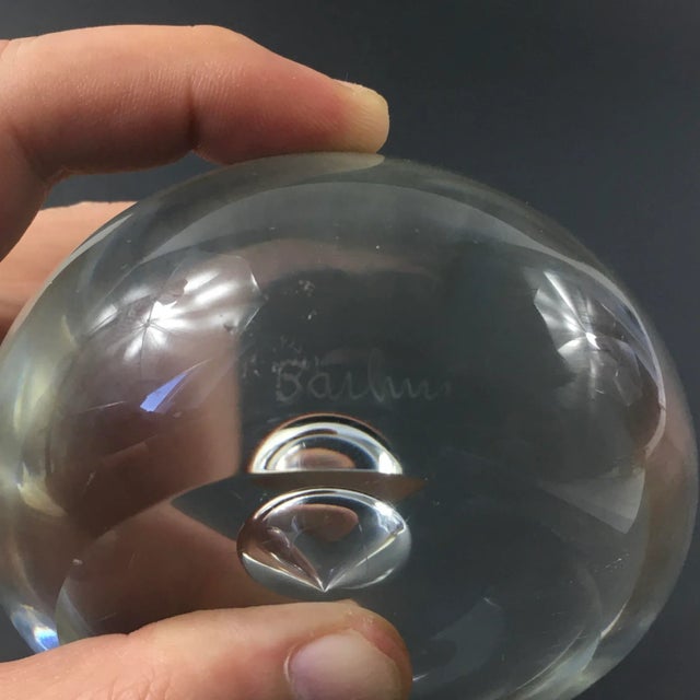 Transparent Murano Glass Paperweight by Alfredo Barbini, Italy, 1970s For Sale - Image 9 of 10