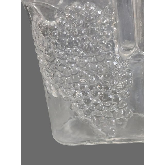 Glass Mid-Century Modern Austrian Claus Josef Riedel Glass Grapevine Grip Handle Pitcher For Sale - Image 7 of 12