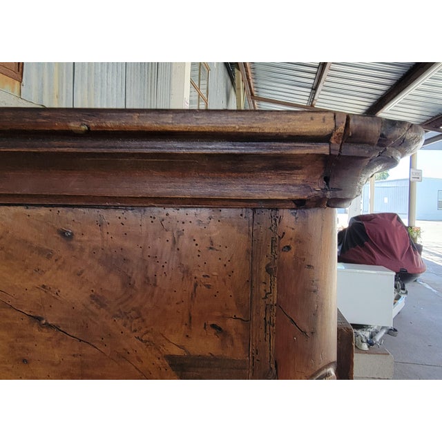 Brown Antique Rustic Country French Cabinet / Armoire Circa. 1800 Louis XV For Sale - Image 8 of 17