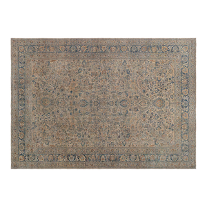 Authentic 1900s Persian Kirman Handmade Wool Rug