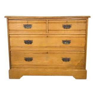 Early 20th Century Antique English Pine Chest of Drawers For Sale