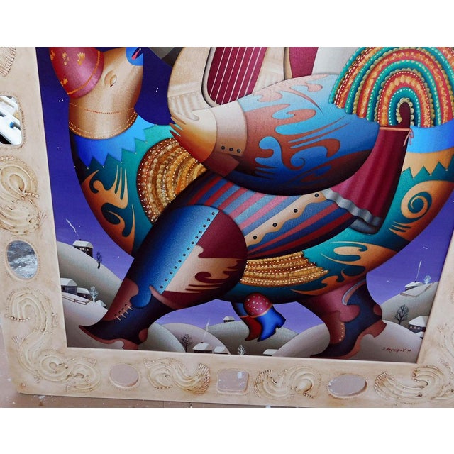 Anton Arkhipov Moon Light Hand Signed Original Paining Custom Framed by Artist For Sale - Image 9 of 11