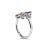 .925 Sterling Silver Black Onyx and Yellow Citrine Marquise and Diamond Accent Fleur De Lis Ring (H-I Color, SI1-SI2 Clarity) - Size 8 For Sale - Image 4 of 7