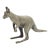 Vintage Italian Handmade Genuine Silver Kangaroo Large Rare Detailed Figurine Sculpture For Sale