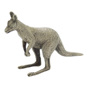 Vintage Italian Handmade Genuine Silver Kangaroo Large Rare Detailed Figurine Sculpture