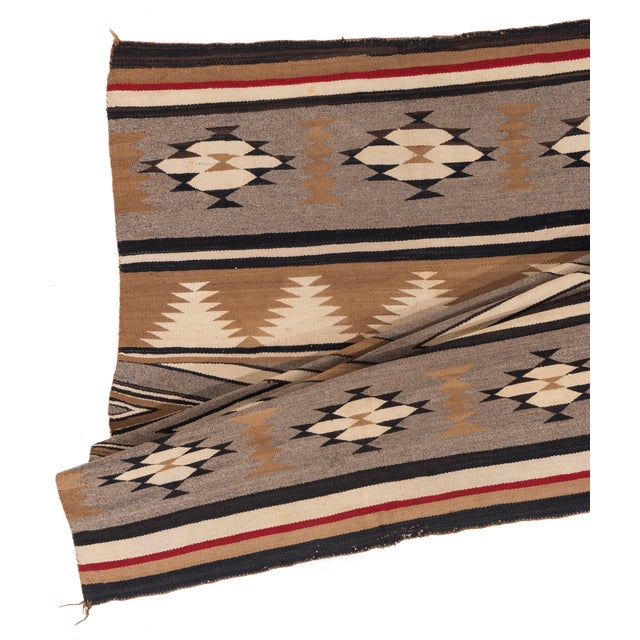 1950s Antique Navajo Style Rug 3'9 X 5'4 For Sale - Image 5 of 8