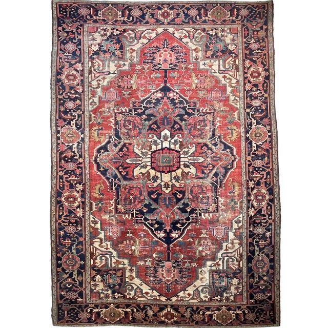 1900's Antique Serapi Rug For Sale - Image 12 of 12