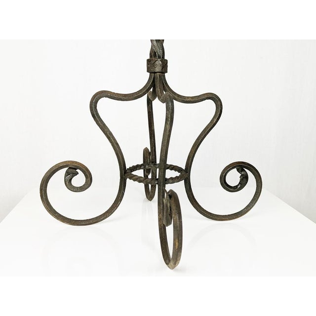 Hand-Crafted Wrought Iron Pedestal attributed to Alessandro Mazzucotelli, 1890s For Sale - Image 11 of 14