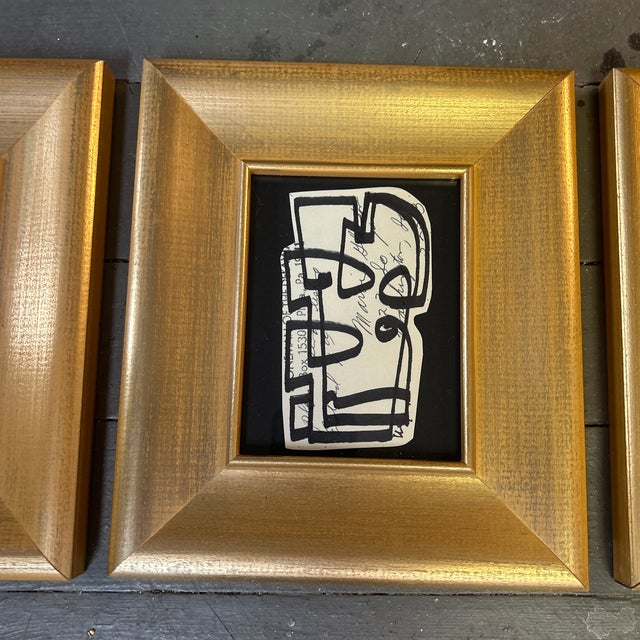 Abstract Three Contemporary Original Wayne Cunningham Abstract Marker Drawings - Set of 3 For Sale - Image 3 of 6