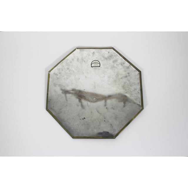 Mid 20th Century Vintage Moroccan Octagonal Brass Mirror Mid Century Modern For Sale - Image 5 of 11