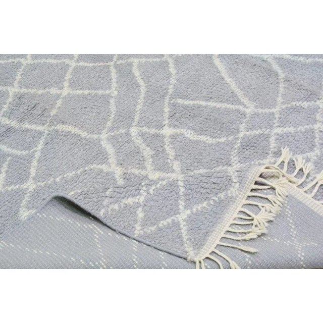 Moroccan Modern Hand Knotted Wool Rug, 6'4"x9'6" For Sale - Image 4 of 6