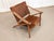 Wood Beech and Cowhide Folding Chair, Sweden, 1950s For Sale - Image 7 of 9