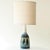 Blue Brown Ceramic Table Lamp with Silk Lamp Shades attributed to R. Houben, 1970 For Sale - Image 11 of 17
