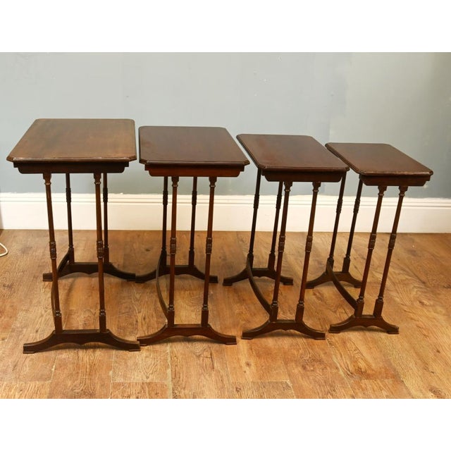 Georgian Nest Tables in Mahogany, Set of 4 For Sale - Image 3 of 10