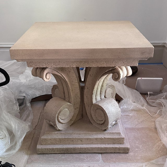 Square Century Furniture Stone Side Table For Sale - Image 9 of 10