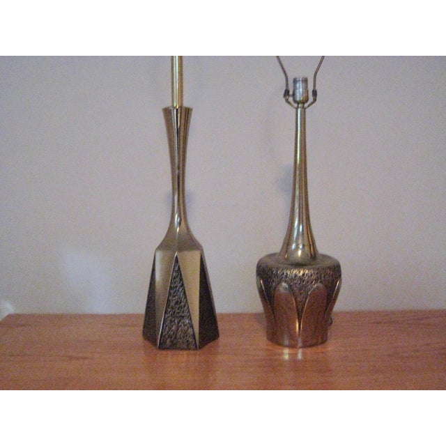 1960s 1960s Mid Century Modern Tempestini Brutalist Lamps - Pair For Sale - Image 5 of 14