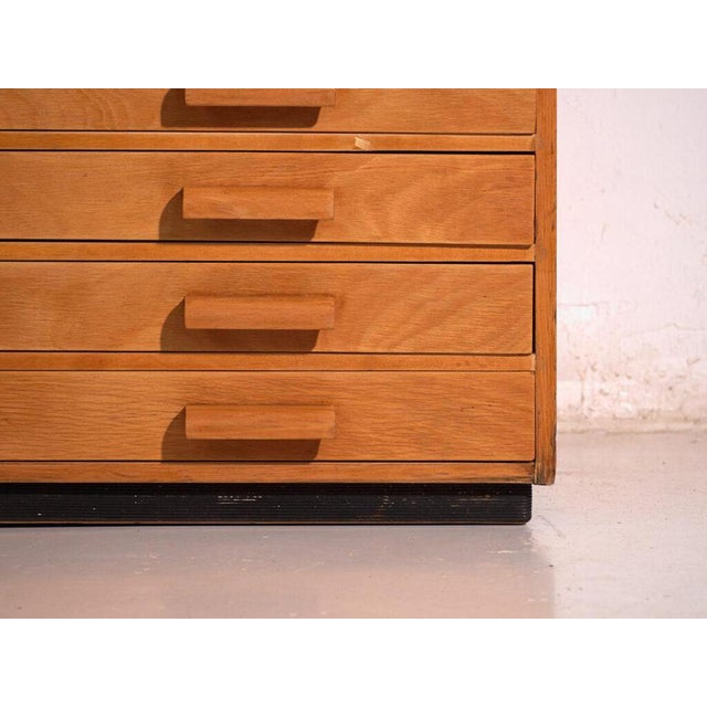 Antique Plan Chest in Beech, Central Europe, 1960 For Sale - Image 12 of 14