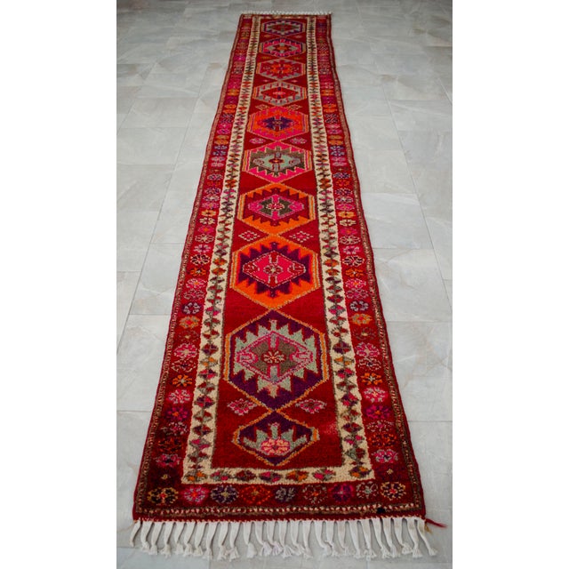 1970s Hand Knotted Kurdish Runner For Sale - Image 9 of 16