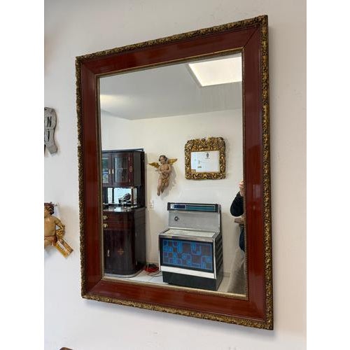 Biedermeier Wall Mirror in Walnut For Sale - Image 12 of 15