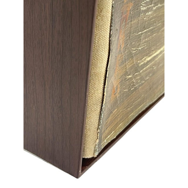 Metal Mid-Century Modern Abstract Oil Painting, C. 1950s–60s For Sale - Image 7 of 12