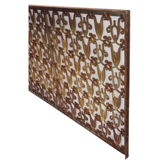 Metal French Art Deco Grille For Sale - Image 7 of 9