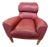 David Linley Aston Arm Chair W/ Ottoman in Burgundy For Sale